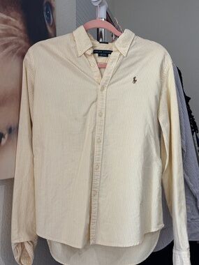 Ralph Lauren Slim Fit Long Sleeve Button-Down Sz 10